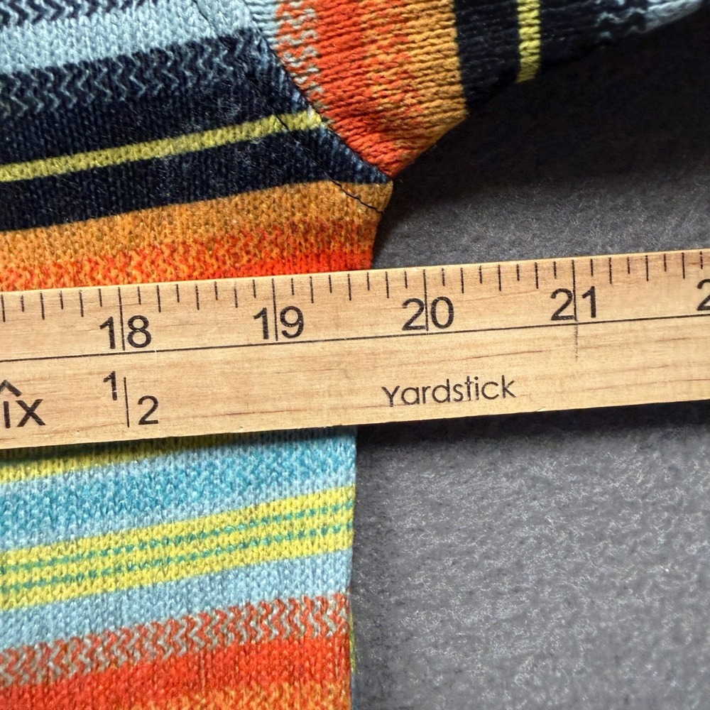 Departwest Hoodie Mens Medium Black Orange Striped Baja Quarter Zip DWK365BK - Picture 7 of 9